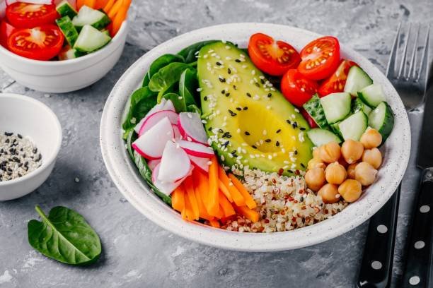 Quinoa Salad with Avocado and Chickpeas 