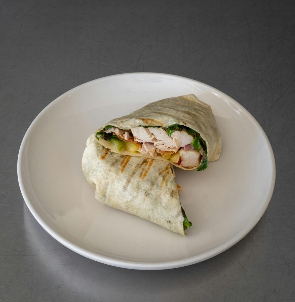 Grilled Chicken Wrap with Hummus 